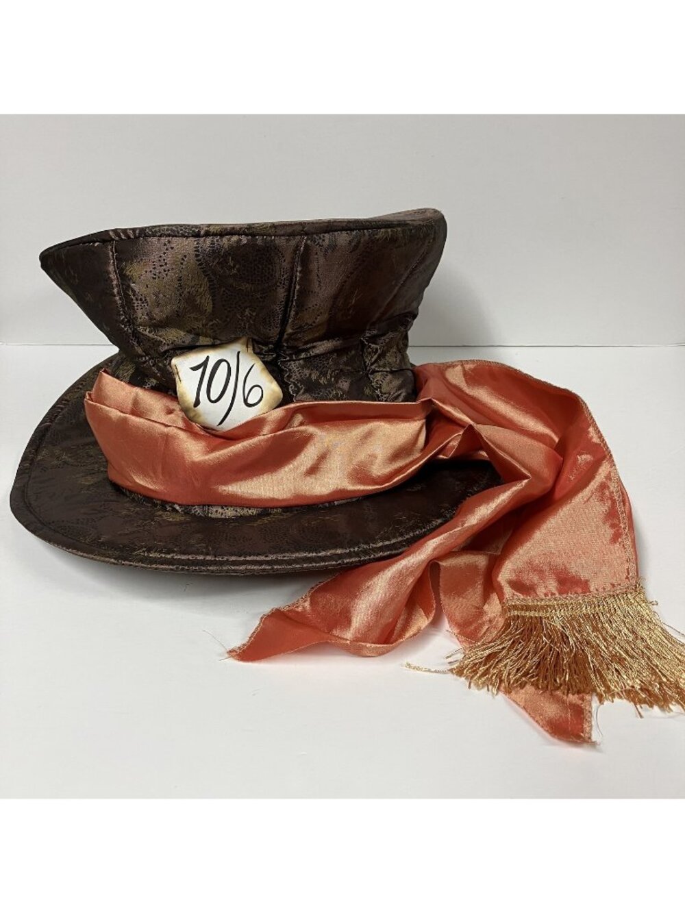 Disney Mad Hatter Adult Costume Alice in Wonderland Brown Top Hat